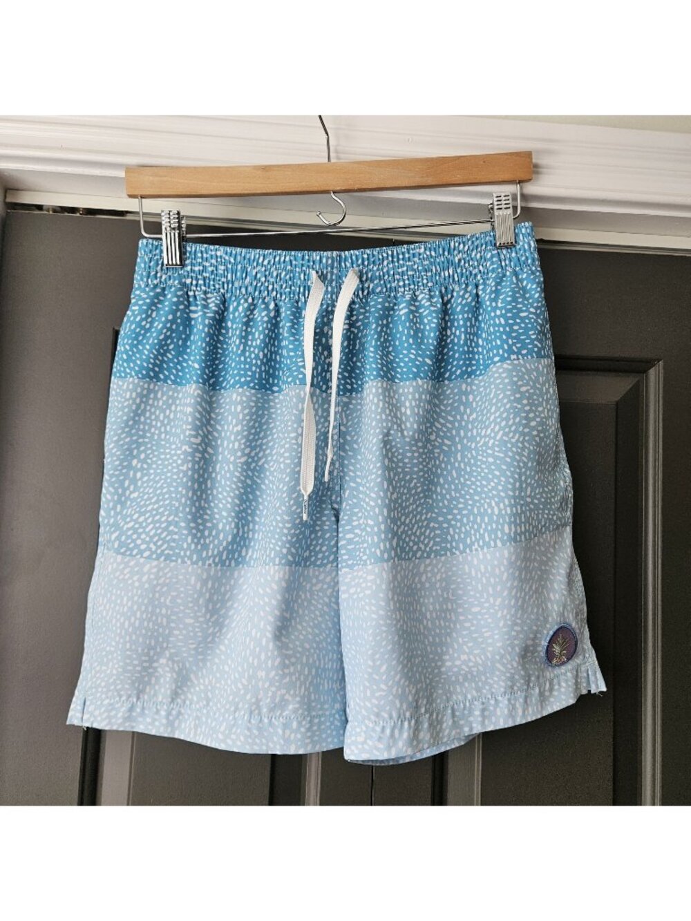 Chubbies Swimsuit Mens S Blue Shorts Trunks Beach Lined Resort 7" Whale Sharks